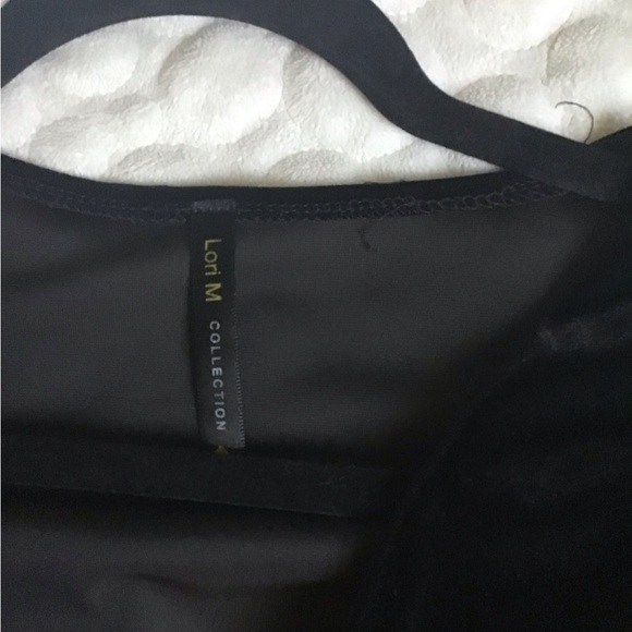 Lori M Collection, Black Velvet Dress, Size 10 - Picture 5 of 7